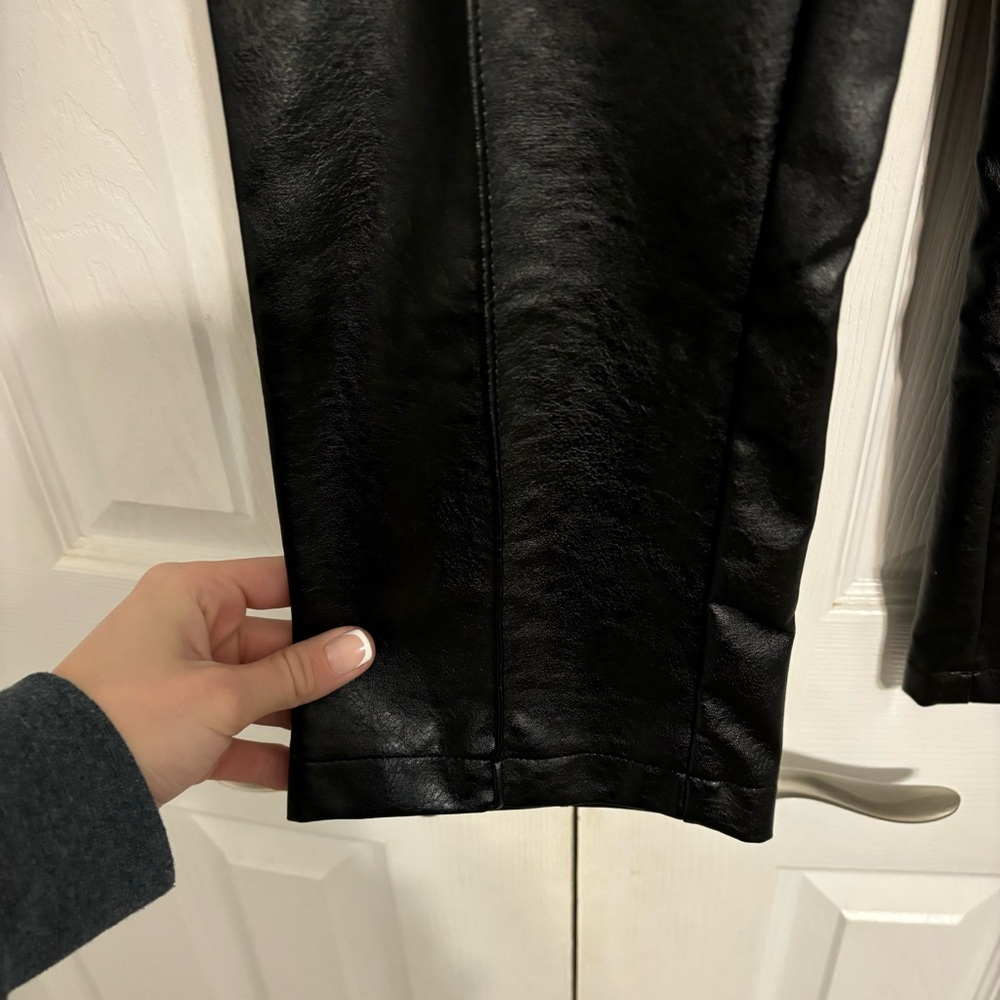 Princess Polly Black Leather Pants - Picture 6 of 8